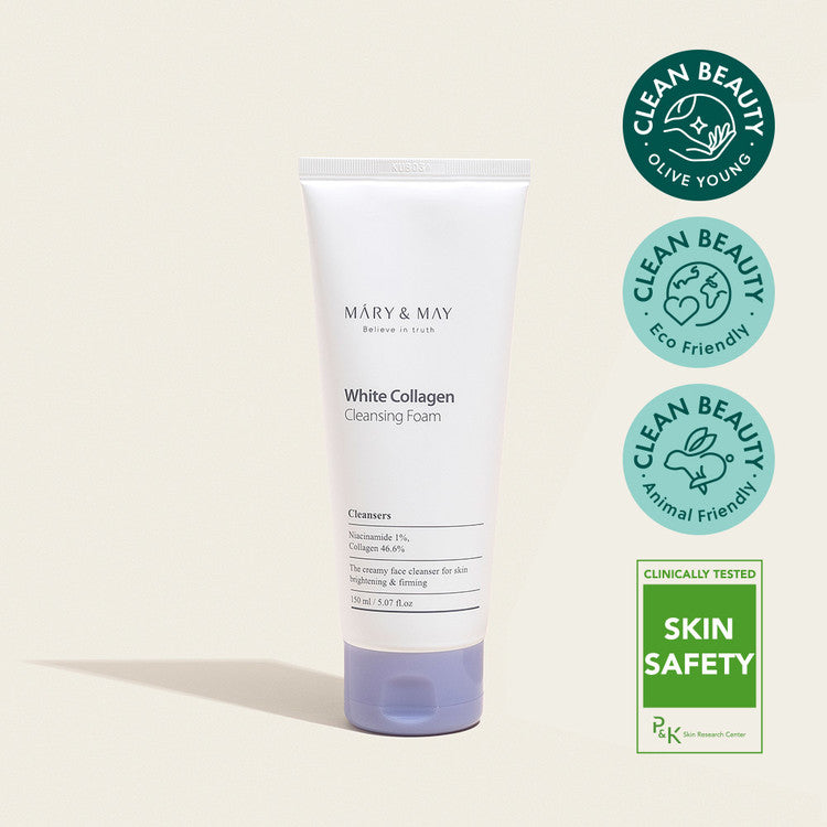 MARY & MAY | White Collagen Cleansing Foam