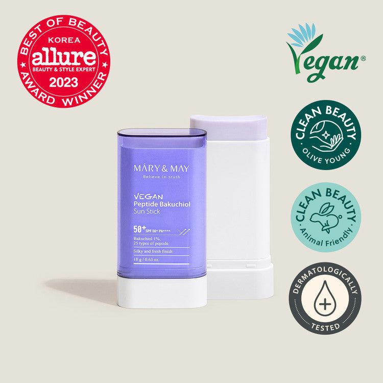 MARY & MAY | Vegan Peptide Bakuchiol Sun Stick
