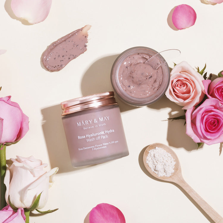 MARY & MAY | Rose Hyaluronic Hydra Wash Off Mask Pack