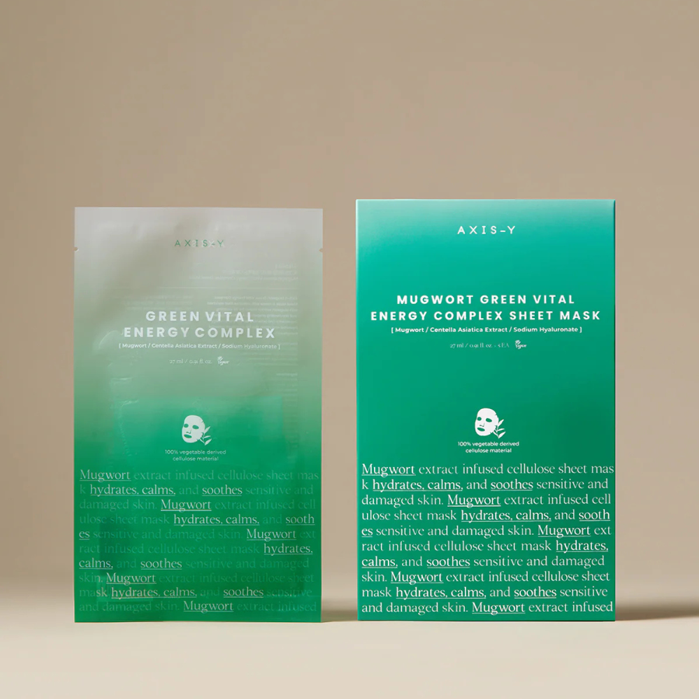 AXIS-Y | Maska v lističih z zeleno vitalno energijo Mugwort