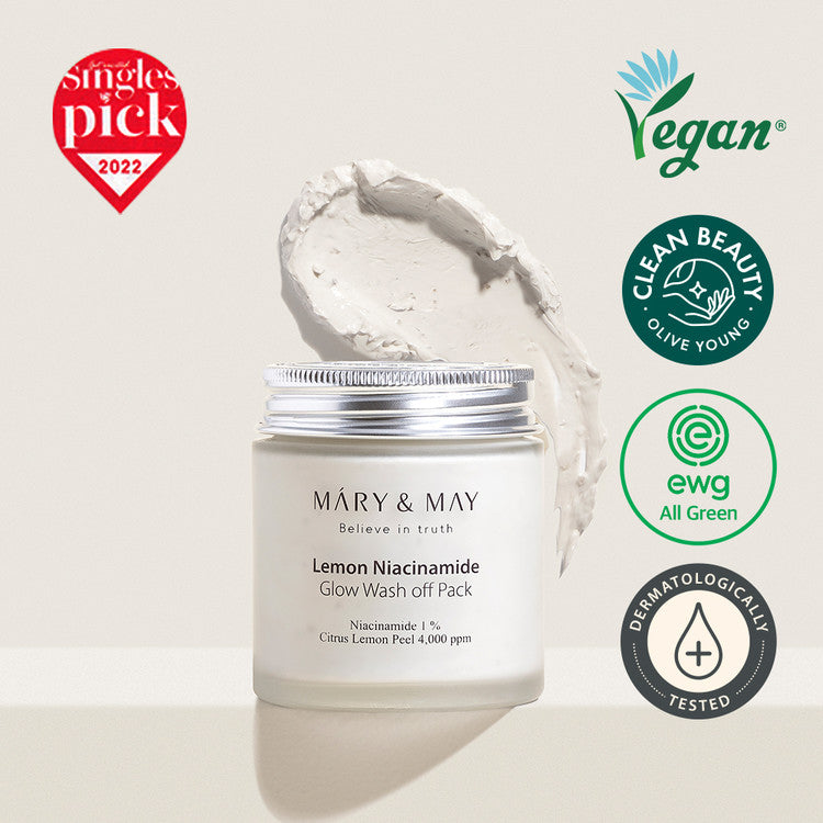 MARY &amp; MAY | Lemon Niacinamide Glow Wash Off Mask Pack