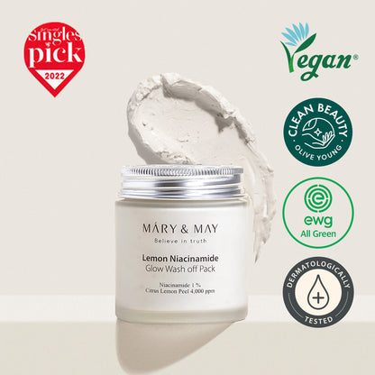 MARY &amp; MAY | Lemon Niacinamide Glow Wash Off Mask Pack