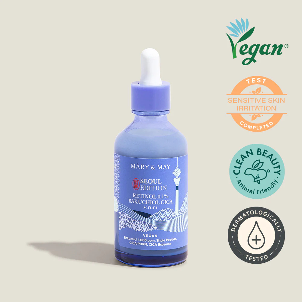 MARY &amp; MAY | Retinol 0.1% Bakuchiol CICA Serum