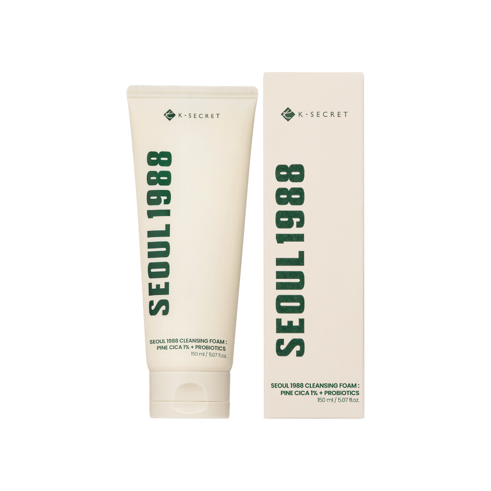 K-SECRET | SEOUL 1988 Cleansing Foam: Pine Cica 1% + Probiotics