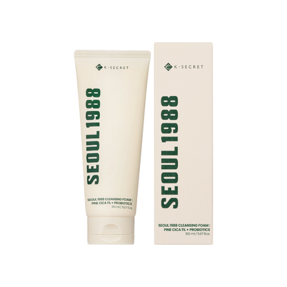 K-SECRET | SEOUL 1988 Cleansing Foam: Pine Cica 1% + Probiotics