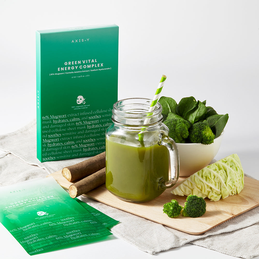 AXIS-Y | Maska v lističih z zeleno vitalno energijo Mugwort