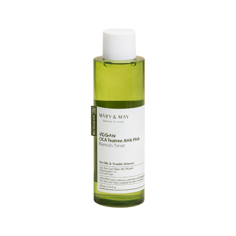 MARY &amp; MAY | Vegan Cica Teatree AHA PHA Blemish Toner