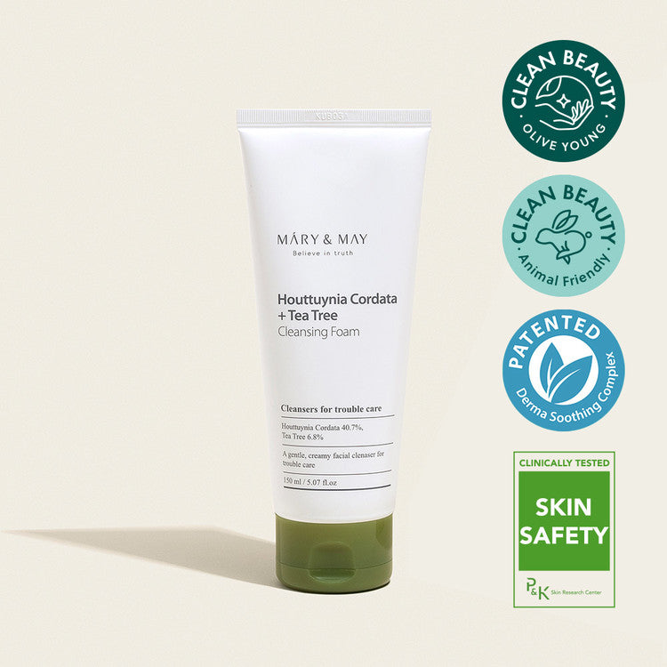 MARY &amp; MAY | Houttuynia Cordata + Tea Tree Cleansing Foam