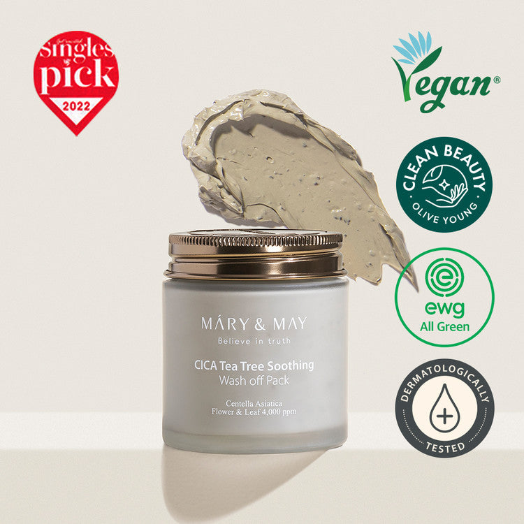 MARY &amp; MAY | Cica Tea Tree Soothing Wash Off Mask Pack